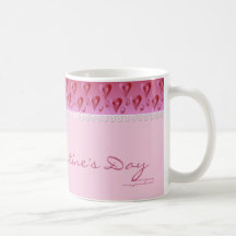 Tasse de Valentine de frontière de coeur