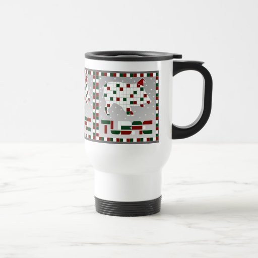 Tasse de voyage de Noël de mosaïque de sud-ouest d