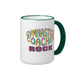 Tasse d'entraîneur de gymnastique orange et verte