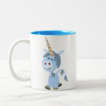 Tasse drôle mignonne de licorne de bande dessinée tasses