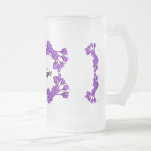 Tasse en verre de RosesFrosted de lavande