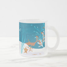 Tasse en verre givré d'étoiles de mer