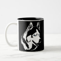 Tasse enrouée de chien de traîneau sibérien de coo