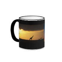Tasse Giraffen Sonnenuntergang