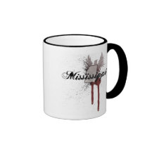 Tasse grunge du Mississippi d'éclaboussure de sang