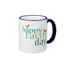 Tasse heureuse de jour de la terre