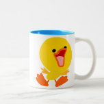 Tasse joyeuse mignonne de caneton de bande dessiné tasses