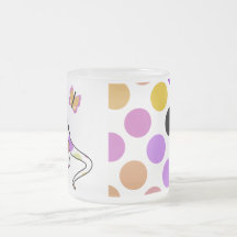 Tasse mignonne de dinosaure de point de polka