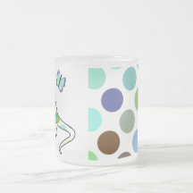 Tasse mignonne de dinosaure de point de polka