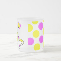 Tasse mignonne de dinosaure de point de polka