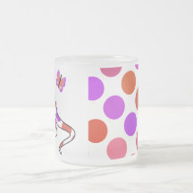 Tasse mignonne de dinosaure de point de polka