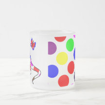 Tasse mignonne de dinosaure de point de polka