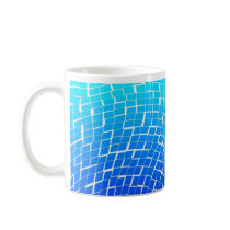 Tasse mosaïque ondulées bleues
