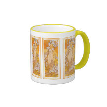 Tasse : Mucha fleurs de "lis" -