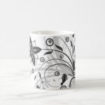 tasse Noir-blanche de fleur