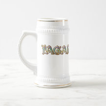 Tasse païenne en verre de bière de pentagramme de 