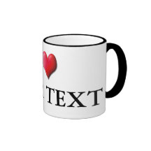 Tasse personnalisable 0001 de coeur d'I