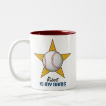 Tasse personnalisée d'étoile de base-ball