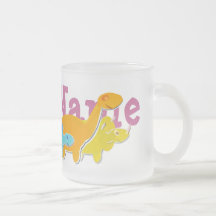 Tasse personnelle de dinosaures avec votre nom