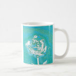 Tasse rose de chrome bleu