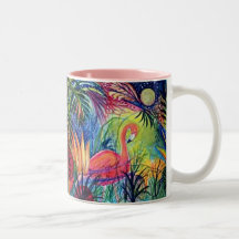 Tasse rose de flamant