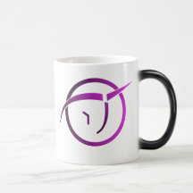 Tasse rose invisible thermo-sensible de licorne