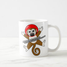 Tasse rouge de singe de l'espace
