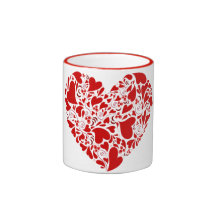Tasse Rouge-Équilibrée de coeurs