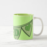 Tasse verte de bannière de fanion de papa tasses