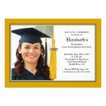 Tassel Photo Graduation Invitation Gold & White invitations