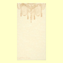 Tassles in Gold Stationery photo cards