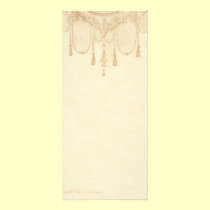 Tassles in Gold Stationery rack cards