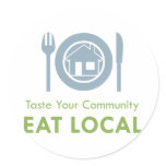 Taste Local Round Sticker