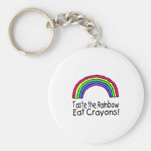 Taste The Rainbow Eat Crayons Key Chain