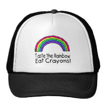 Taste The Rainbow Eat Crayons Mesh Hats