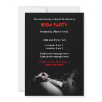 Tasteful BDSM Party Invitations