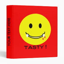 'tasty ' SMILEY FACE BINDER