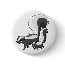 Tater and Tot the Skunks Pin