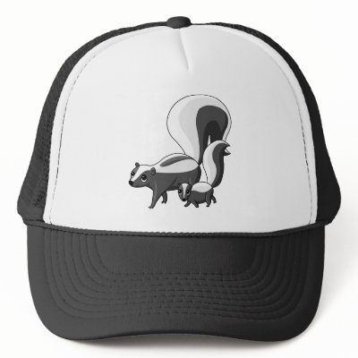 Tater and Tot the Skunks Mesh Hats by ButtermilkBiscuits