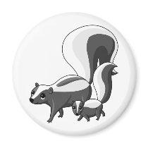 Tater and Tot the Skunks Fridge Magnets