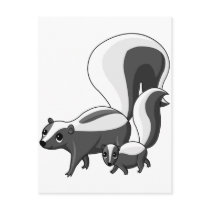 Tater and Tot the Skunks Postcard