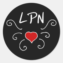 Tatouage d'amour de soins de LPN Autocollants