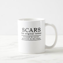 Tatouage de cicatrices - tasse de motocross de vél