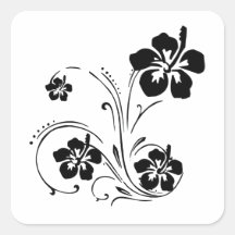 Tatouage de fleur adhésif