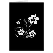 Tatouage de fleur carte de vœux