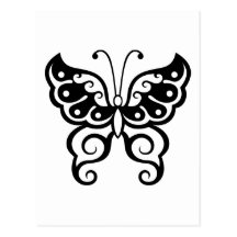 Tatouage de papillon carte postale