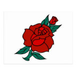 Tatouage de rose de cru carte postale