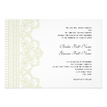 tatted lace wedding invitation