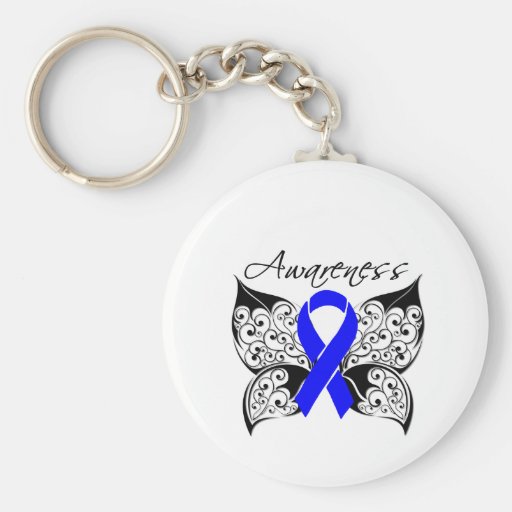 Tattoo Butterfly Awareness - Anal Cancer Key Chain
