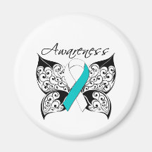Tattoo Butterfly Awareness - Cervical Cancer Magnet